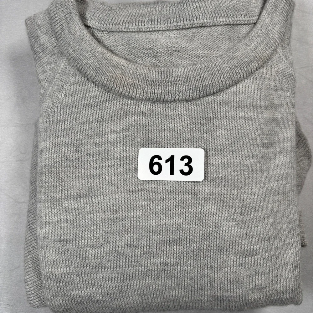 PAKA Crewneck Sweater Mens XL Grey Royal Alpaca Handmade  Raglan Long Sleeve - Picture 11 of 11